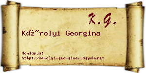 Károlyi Georgina névjegykártya