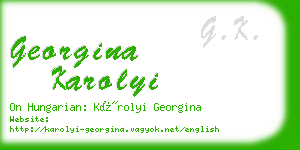 georgina karolyi business card